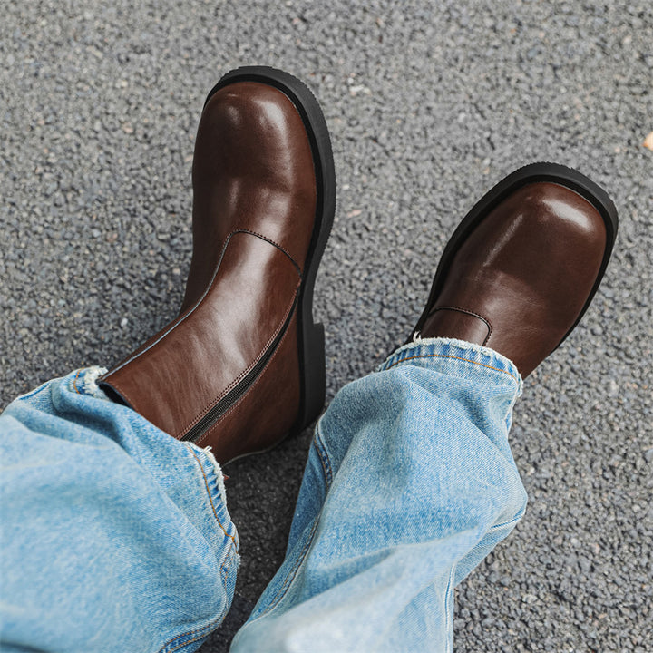 Herren-Chelsea-Boots, eckige Zehenpartie, Modell 66630-J