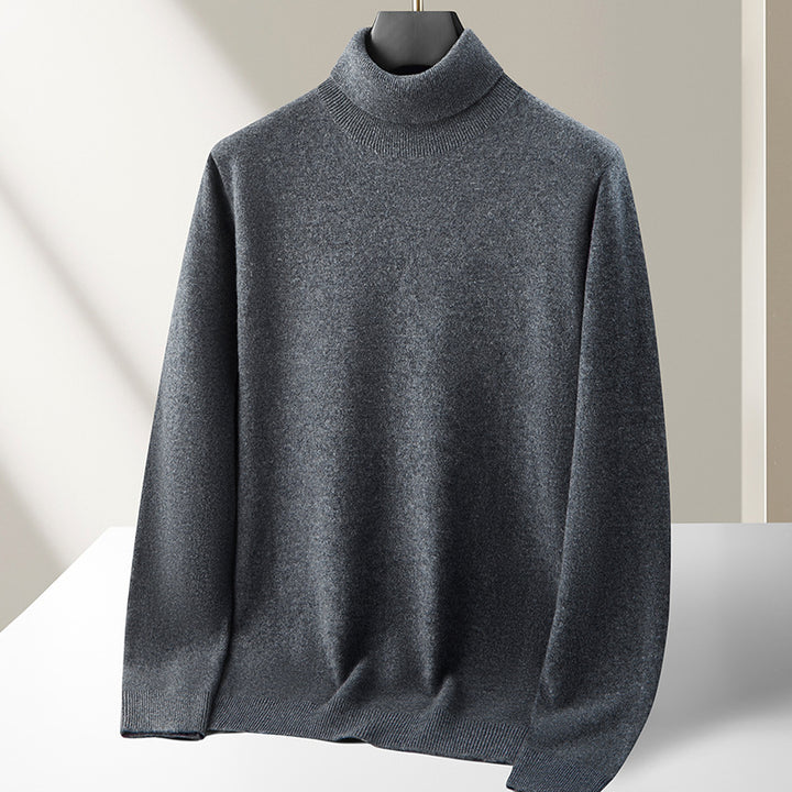 Herren-Rollkragenpullover aus 100% Schurwolle