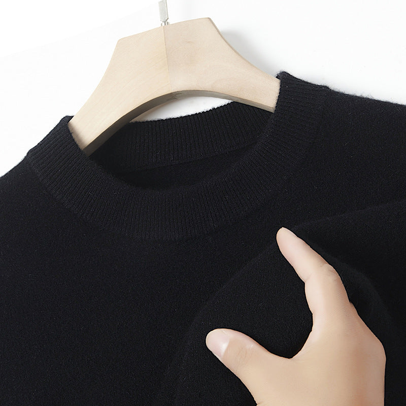 Herren-Kaschmirpullover, einfarbig, wärmend
