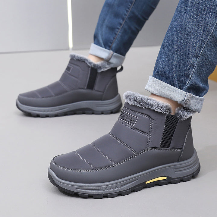 Gefütterte Herren-Winterstiefel, mittelhoher Schaft