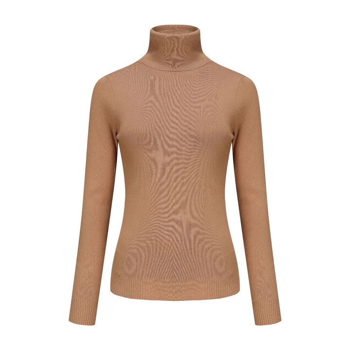 Damen-Rollkragenpullover, Strick, einfarbig
