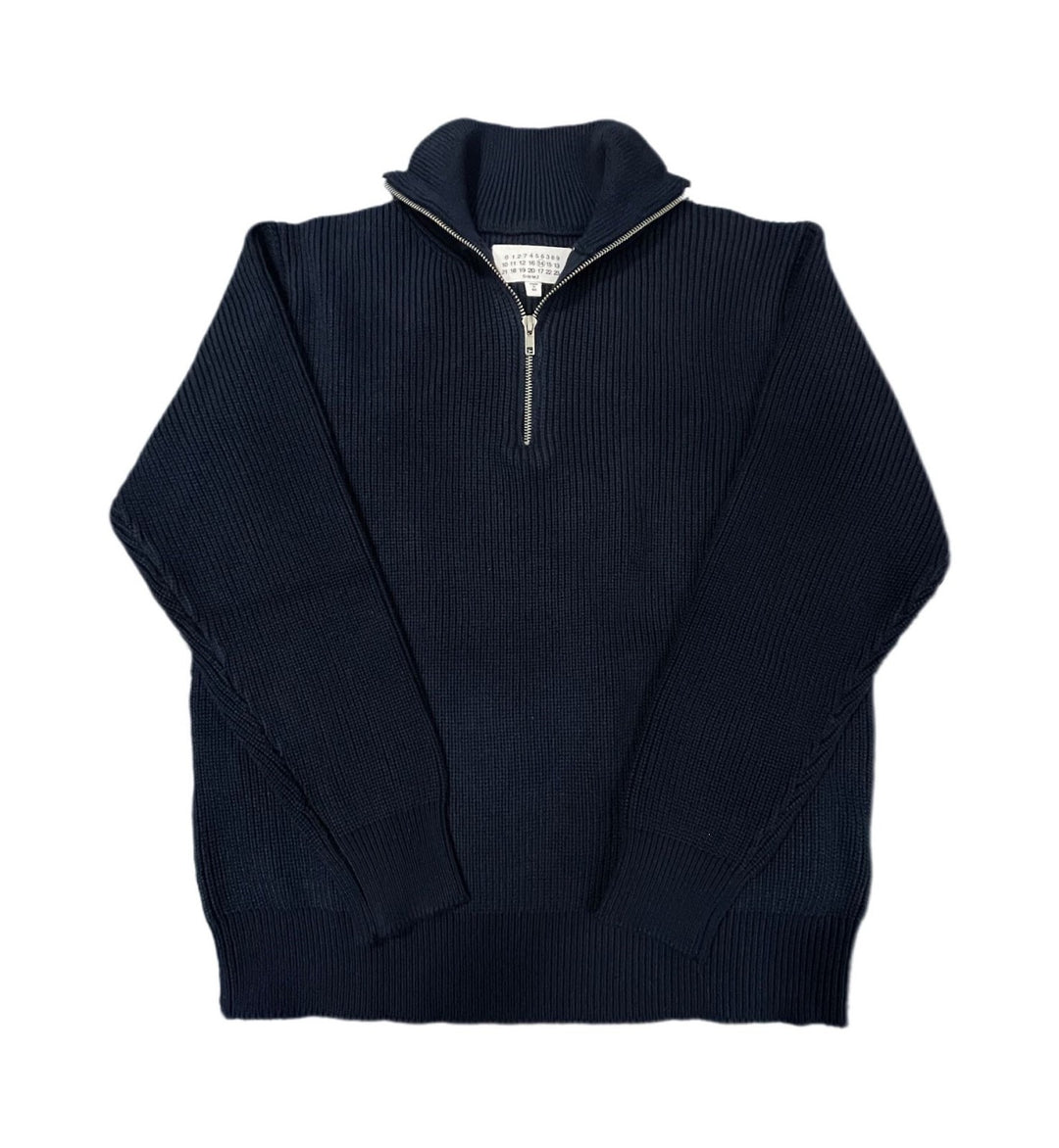 Unisex-Strickpullover mit Reißverschluss, Baumwollmischung