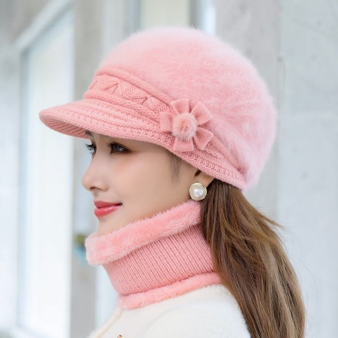 Strickmütze und Schal Set, warm