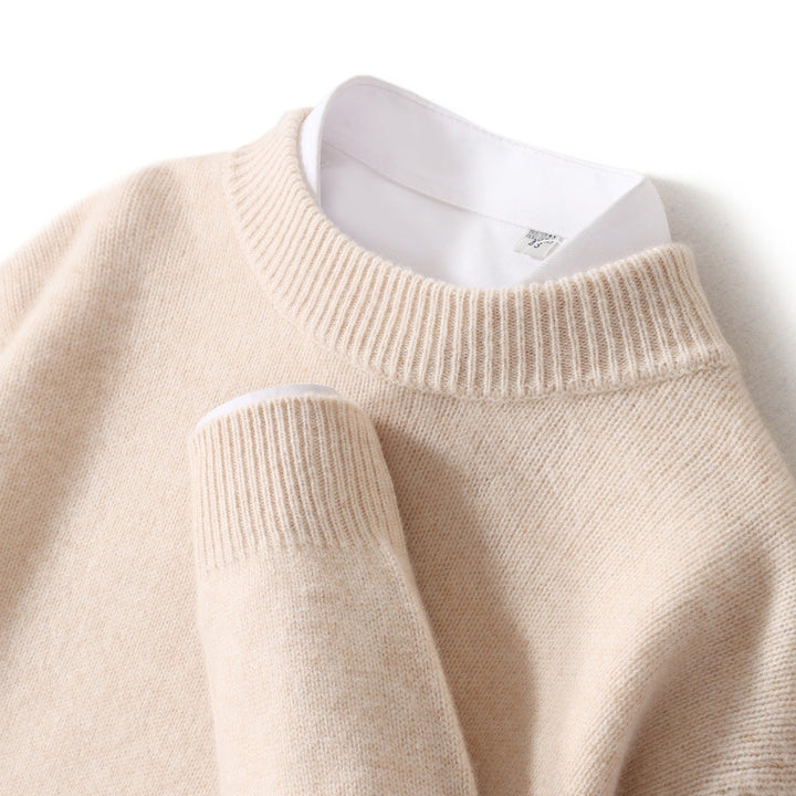 Herren-Wollpullover, Stehkragen, Business-Stil