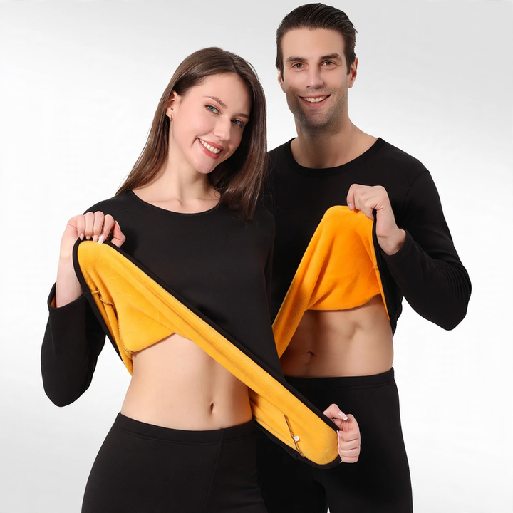 Thermo-Set für Paare, gefüttert, Rundhalsausschnitt