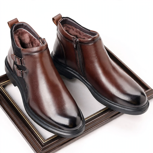 Herren-Chelsea-Stiefel, Rindsleder, Business-Stil