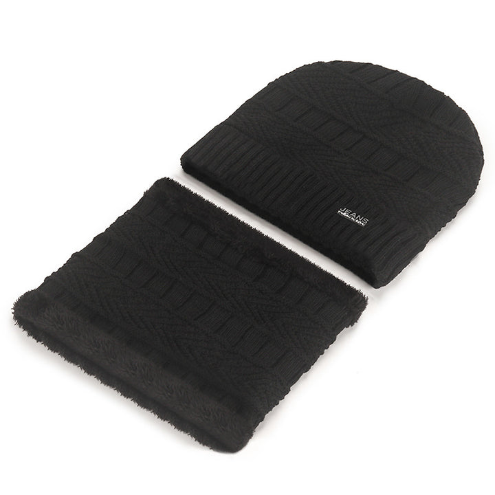 Strickmütze und Schal Set, gefüttert