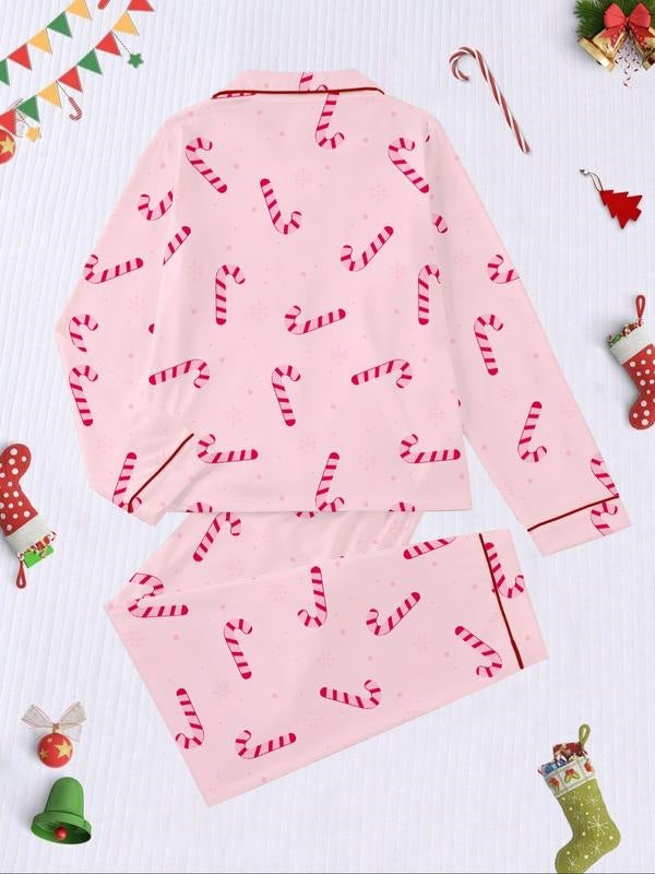 Weihnachts-Schlafanzug-Set aus Flanell S 81333