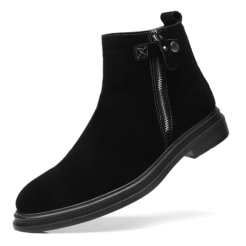 Herren Chelsea-Stiefel, Wildleder-Optik, gefüttert