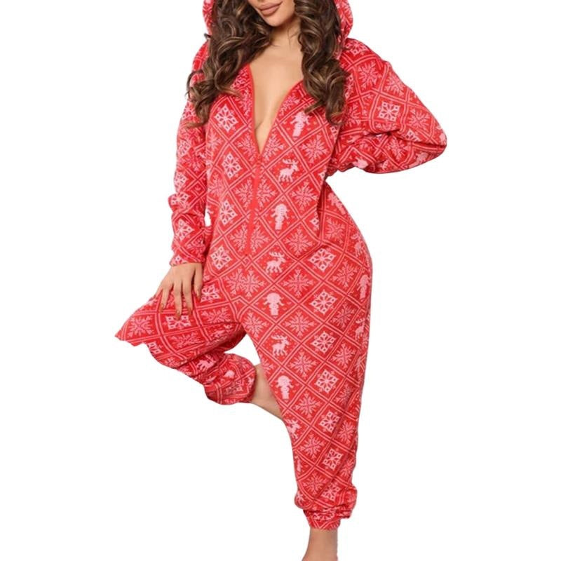 Weihnachts-Onesie aus Flanell F 19045
