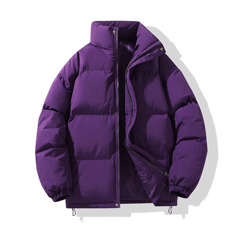 Herren-Steppjacke, einfarbig, locker, urbaner Stil