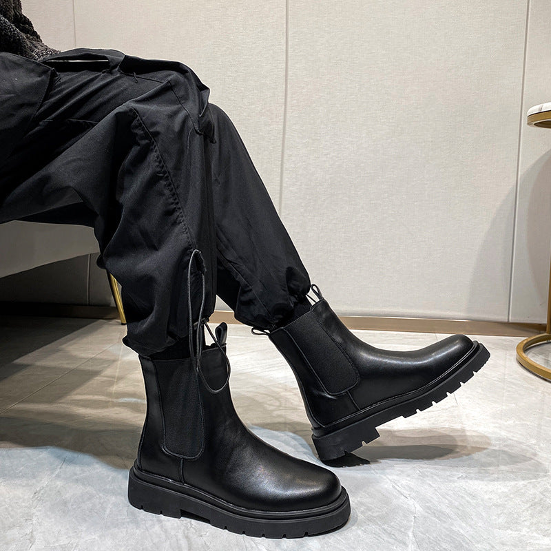 Herren-Stiefeletten 6032, gefüttert, Chelsea-Stil
