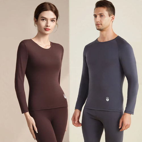 Thermo-Unterwäsche-Set für Damen und Herren, elastisch