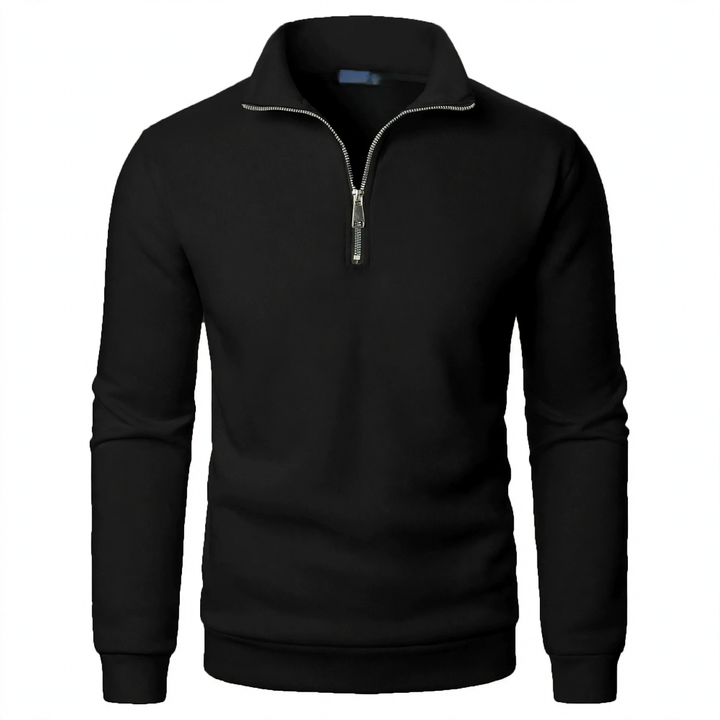 Herren-Sweatshirt mit Stehkragen und Reißverschluss