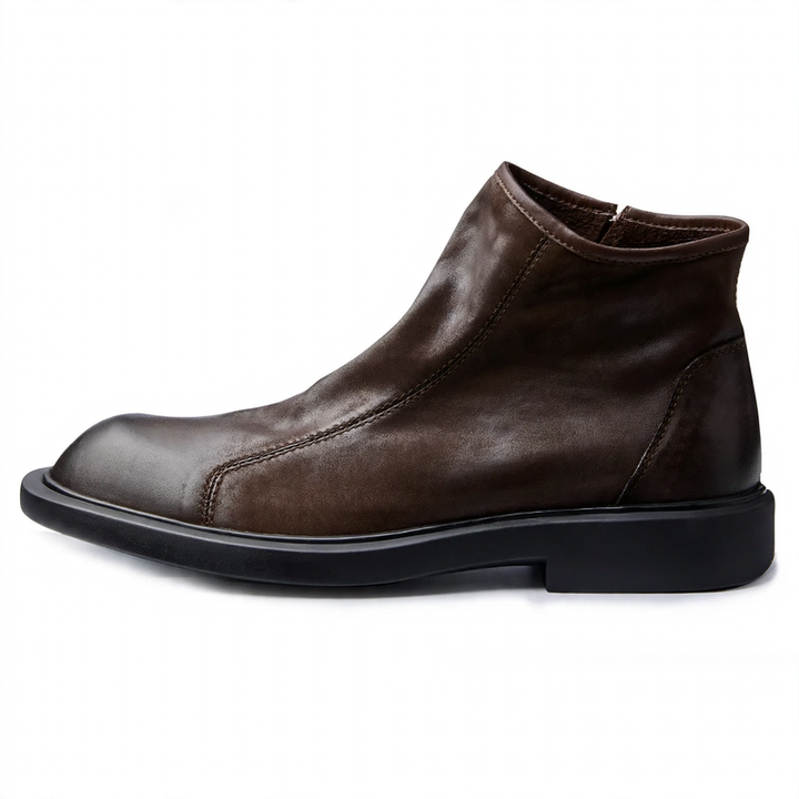 Herren Chelsea-Stiefel aus Rindsleder, flacher Absatz