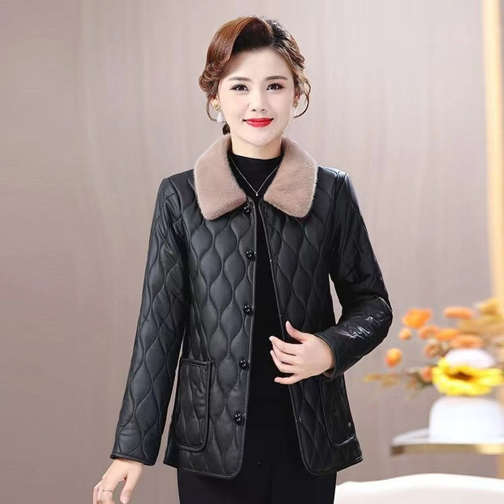 Damen-Winterjacke, gefüttert, für Mütter, elegant