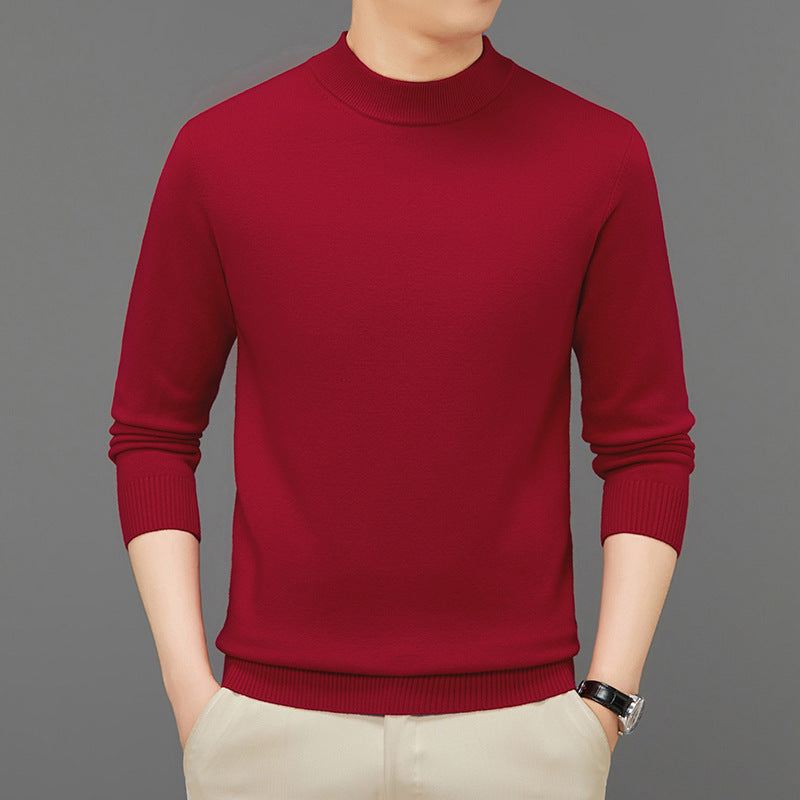 Herren-Strickpullover mit Stehkragen