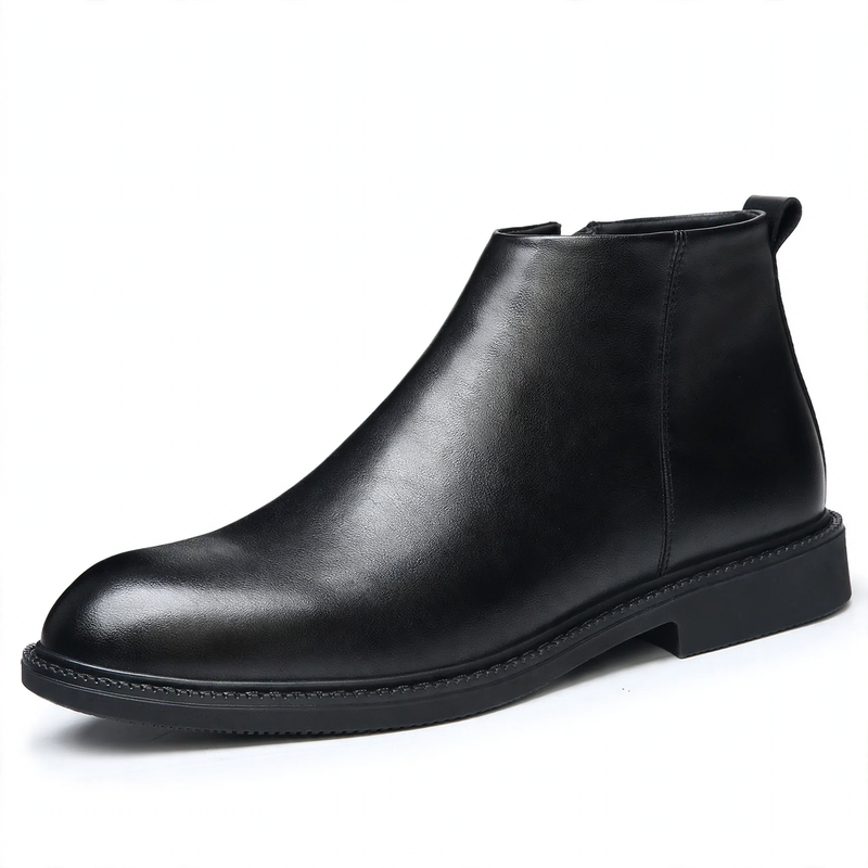 Gefütterte Herren-Lederstiefel, Schnürstiefeletten