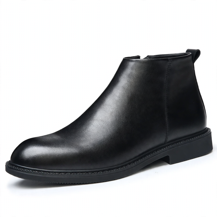 Gefütterte Herren-Lederstiefel, Schnürstiefeletten