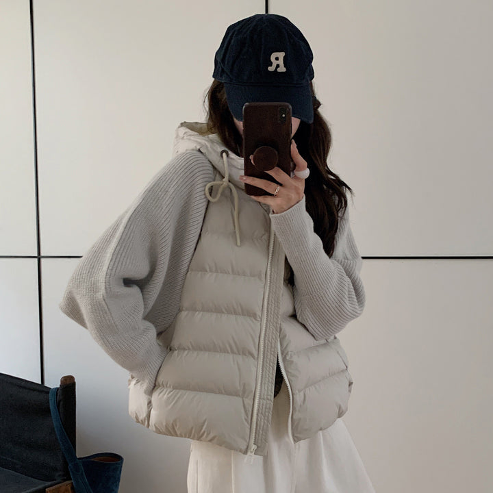 Leichte Damen-Steppjacke mit Kapuze