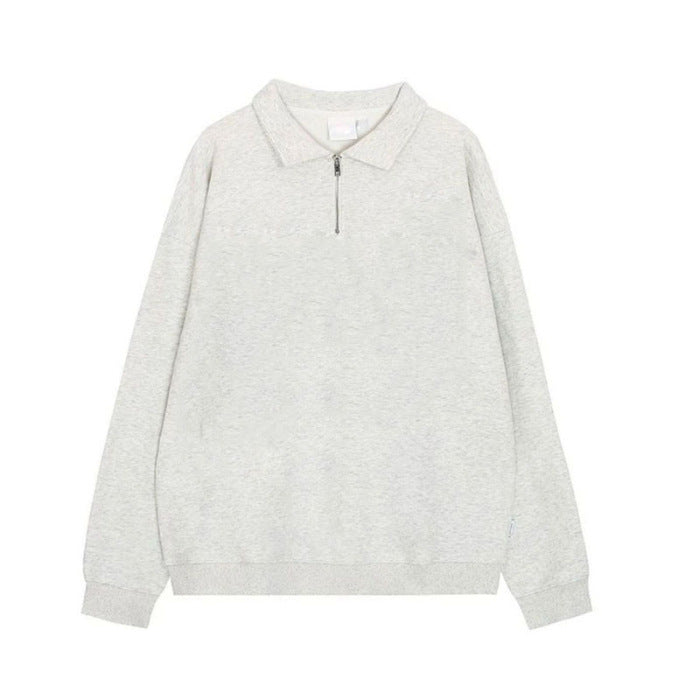 Polo-Sweatshirt mit halbem Reißverschluss