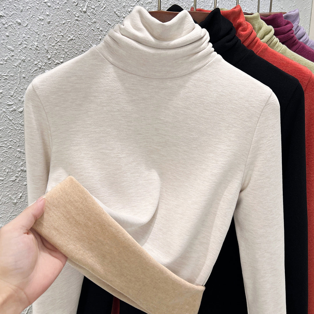 Damen-Thermo-Shirt mit Stehkragen, gefüttert