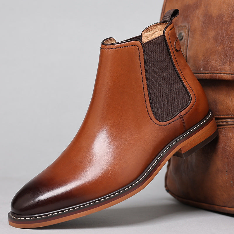 Herren-Chelsea-Boots aus echtem Leder
