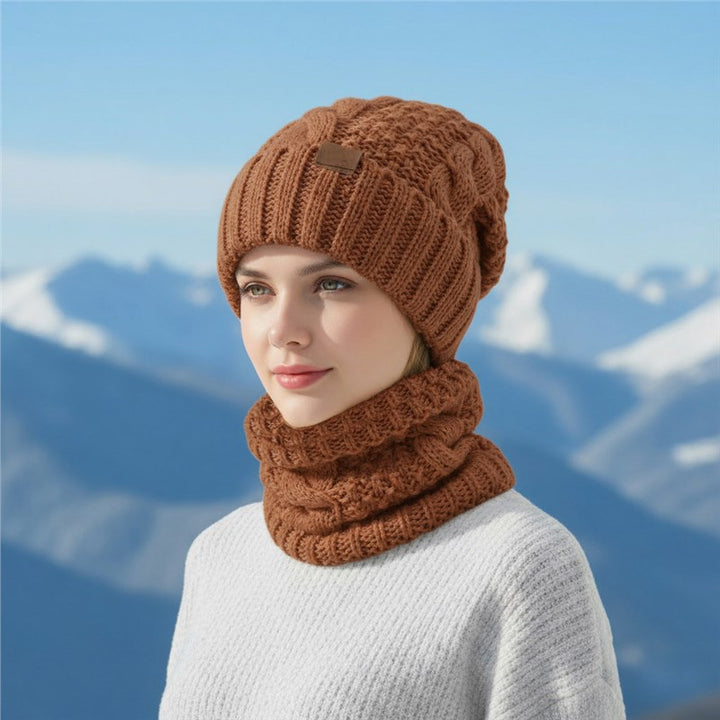 Winter-Set: Strickmütze und Schal