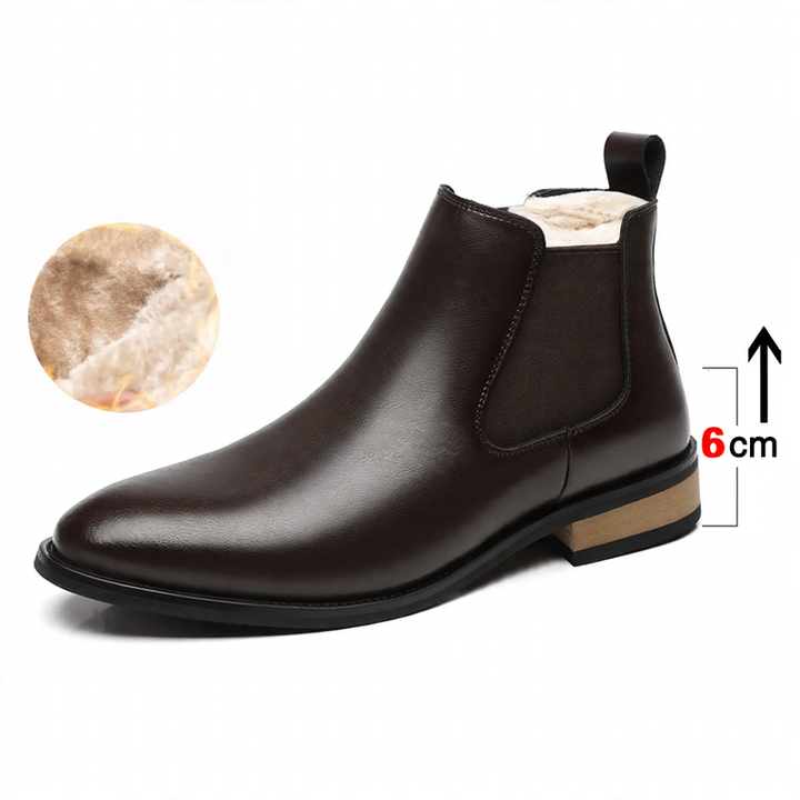 Herren Chelsea-Stiefel aus Leder, spitz zulaufend
