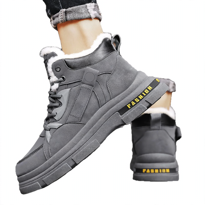 Herren-Winterstiefel, gefüttert, rutschfest, strapazierfähig
