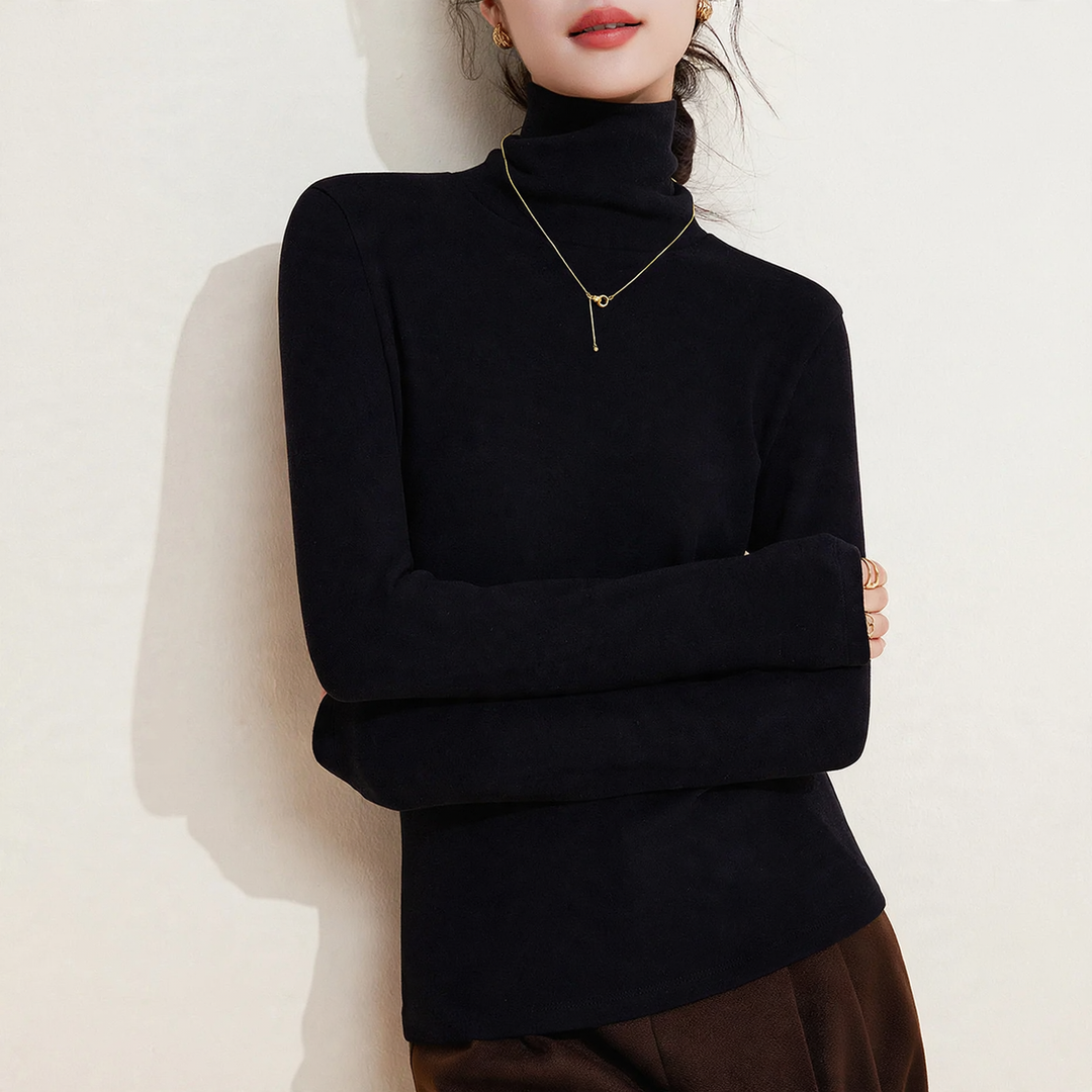 Damen-Rollkragenpullover, wärmend, Strick