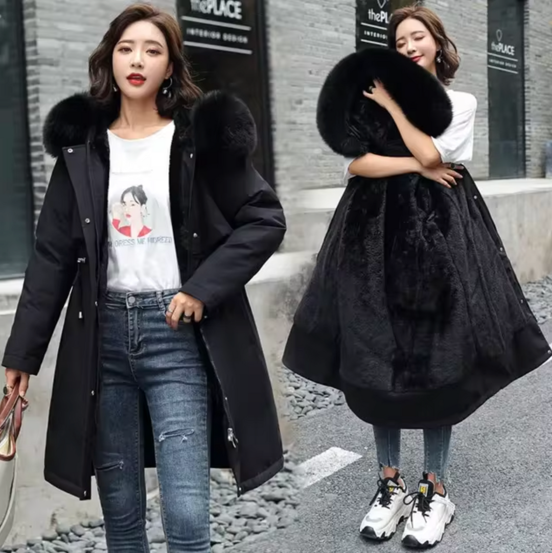 Drune | Lange Wolljacke Mit Kapuze