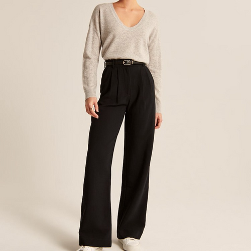 Drune | Casual Hose mit Hoher Taille und Weitem Bein für Damen