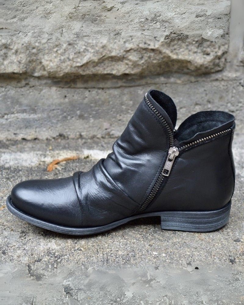 Drune | Lederstiefel mit Reißverschluss