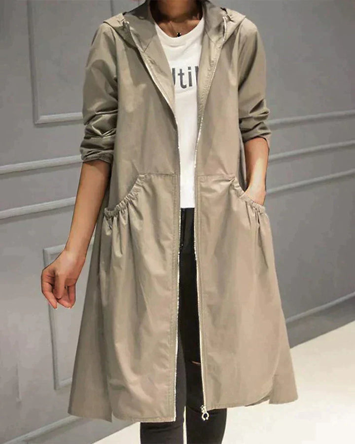 Drune | Regenjacke mit Reißverschluss Kapuze
