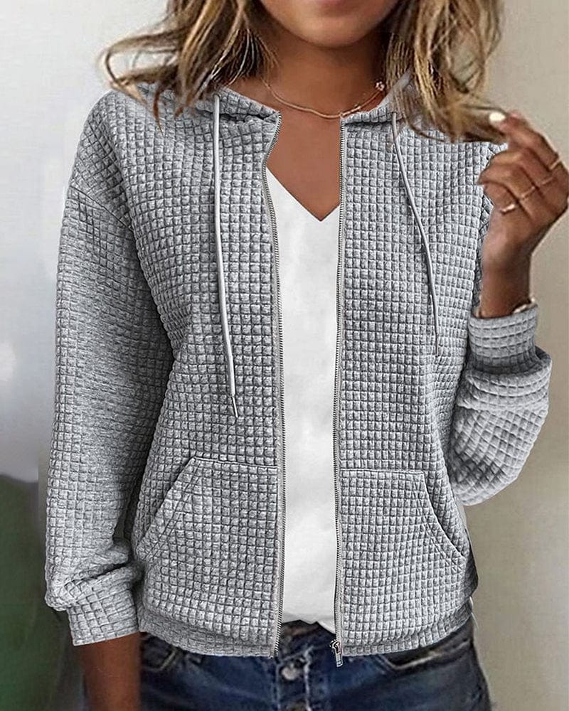Drune | Steppjacke Relaxed Fit Kapuze mit Kordelzug Weicher Warmer Stil