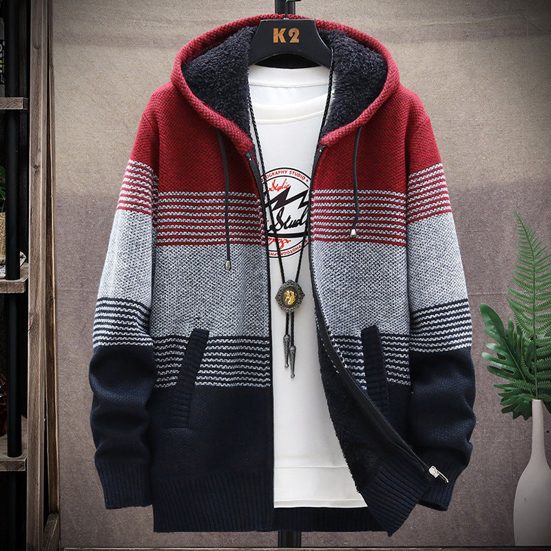 Drune | Lässige lange Jacke mit Kapuze für Männer