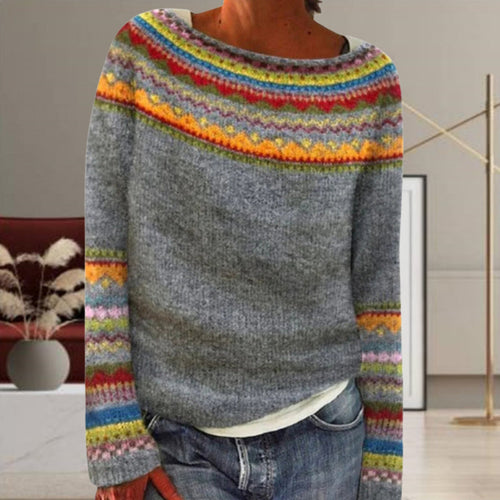Drune | Geometrischer Strickpullover