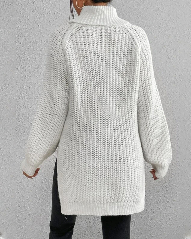 Drune | Pullover - Damen Herbst Strick Rollkragen mit lockerer Passform