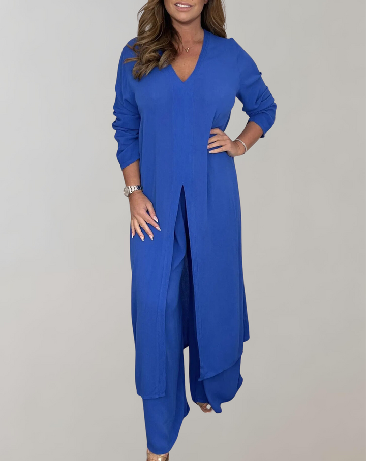 Drune - Langes Top mit elegantem hohem Schlitz