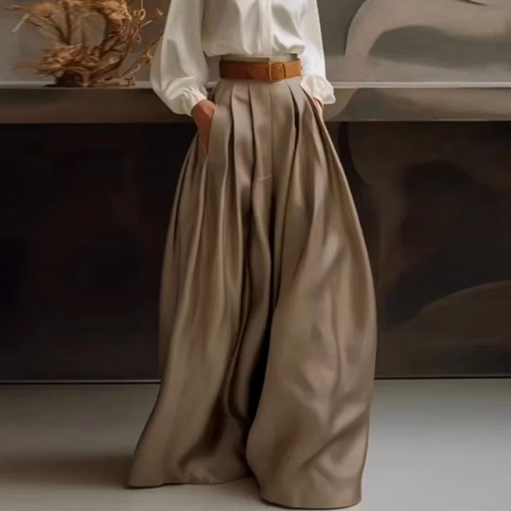 Drune | Elegante Hose mit Falten und Hoher Taille
