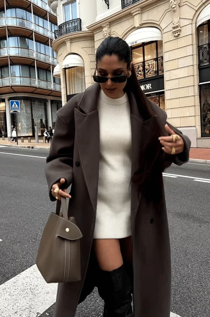 Drune | Übergröße Eleganter Damen Wollmantel mit Knöpfen