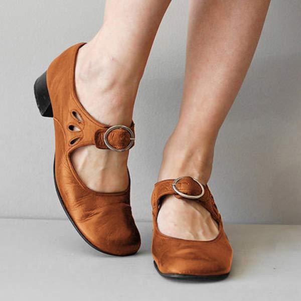 Drune | Orthopädische Vintage-Schuhe mit Runder Zehenpartie