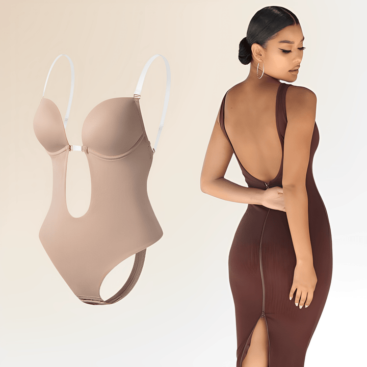 Drune | Nahtloser Bodysuit Shapewear Ohne Rückenenteil für Damen