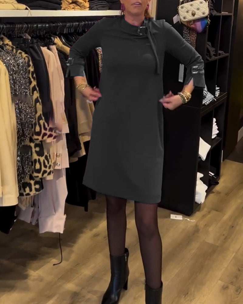 Drune | Lockeres Kleid mit Rundhalsausschnitt