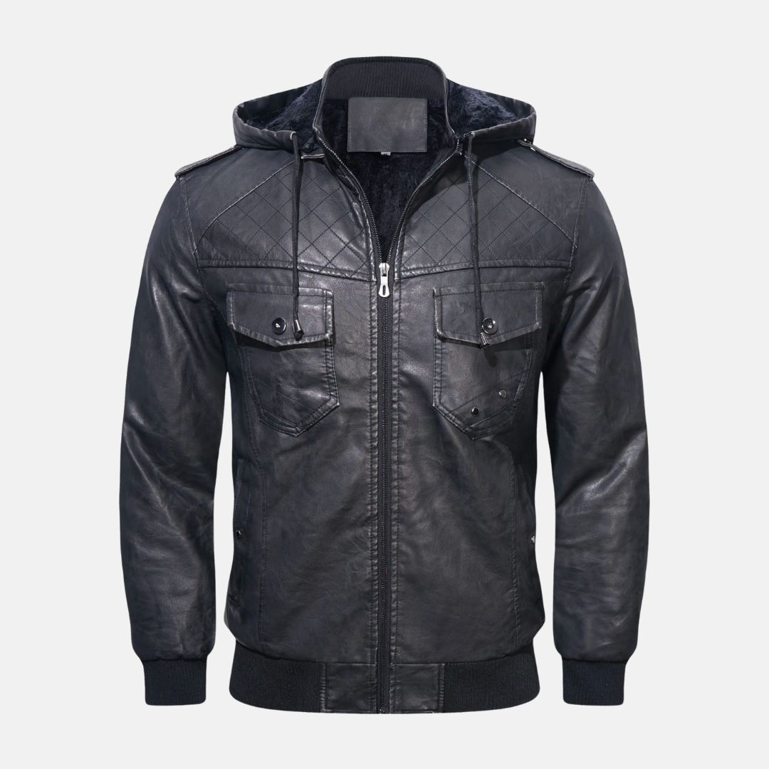 Drune | Hooded Lederjacke