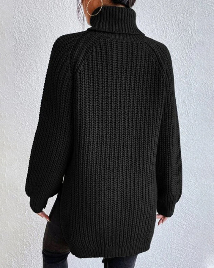 Drune | Pullover - Damen Herbst Strick Rollkragen mit lockerer Passform