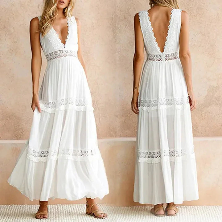 Drune | Spitzenkleid Mit V-ausschnitt