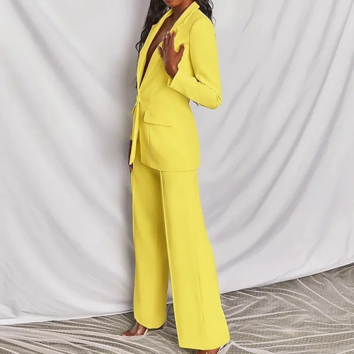 Drune | langärmeliges blazer-hosen-set für frauen