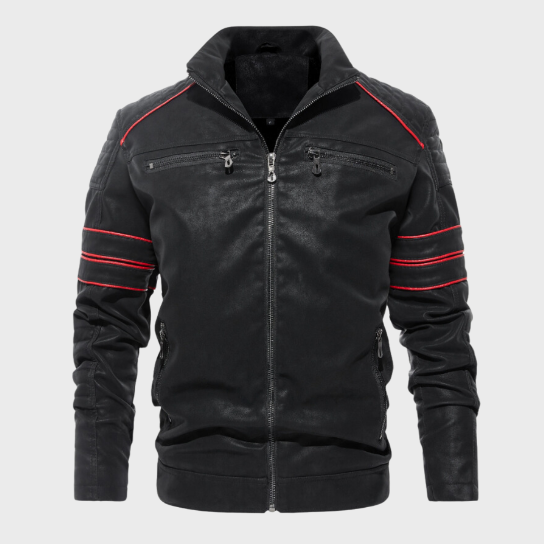 Drune | Dicke gepolsterte Lederjacke für Herren